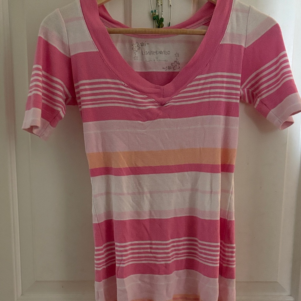 Pink Striped Women's Top
